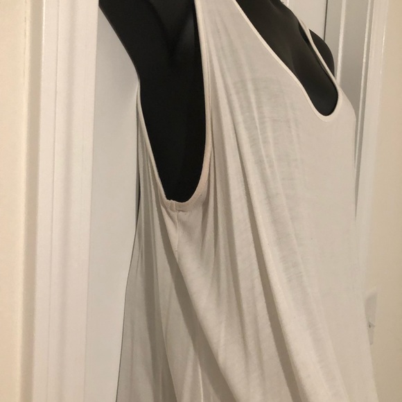 Emerald White/Slightly Off White Flowy Lace Bottom Tank Size 2X - Picture 4 of 6